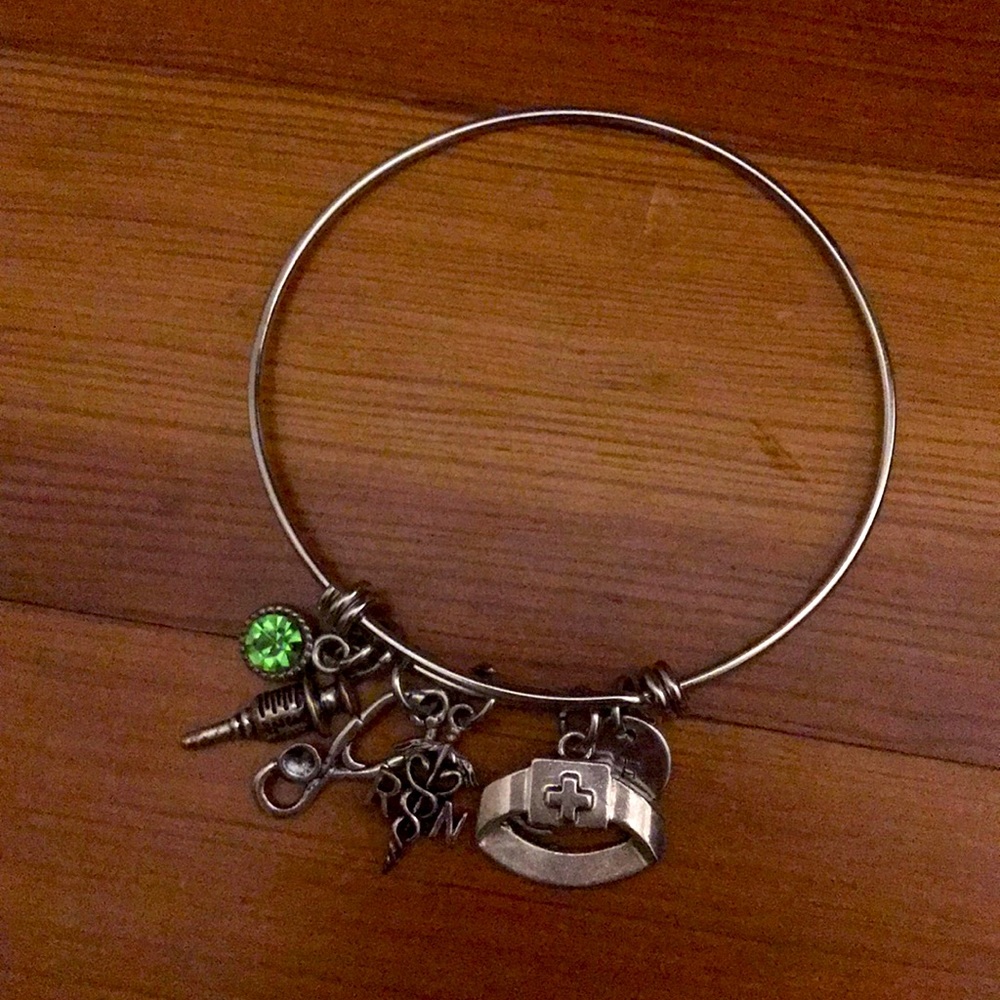 Alex and Ani RN medical charm bracelet